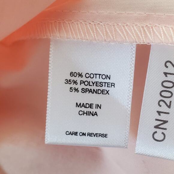 New York & Company Stretch Pink Button Down Shirt L - Picture 9 of 9